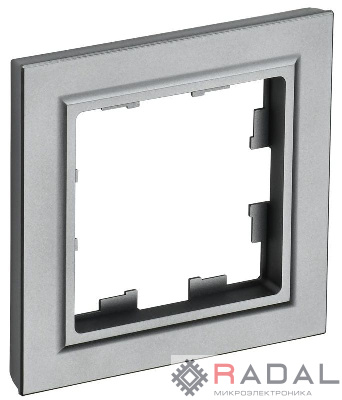Рамка 1-м BRITE РУ-1-БрС сталь IEK BR-M12-K46