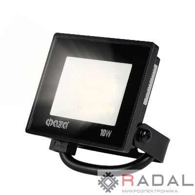 Прожектор светодиодный СДО-20 10Вт 6500К IP65 230В BL прозр. закаленное стекло ФАZА 5047242