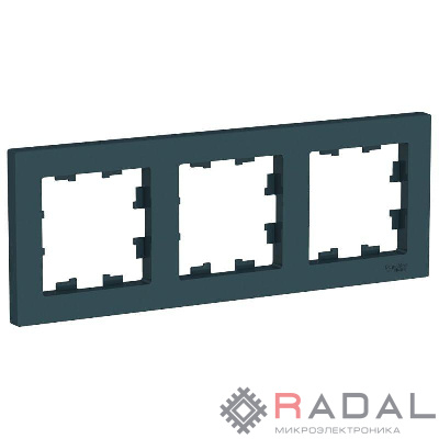 Рамка 3-м AtlasDesign универс. изумруд SchE ATN000803