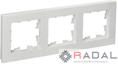 Рамка 3-м BRITE РУ-3-Бр бел. рифленый IEK BR-M32-51-K01