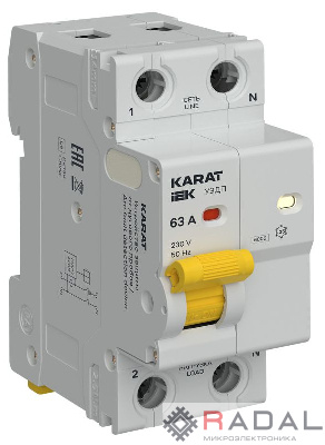 Устройство защиты от дугового пробоя (УЗДП) 1P+N 63А KARAT IEK KA-DP10-1-063