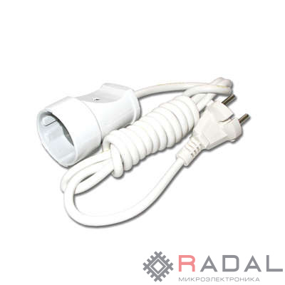 Удлинитель 1х3м без заземл. 6А IP44 УШ-6 ПВС 2х0.75 UNIVersal 5568946