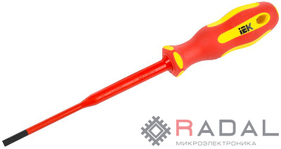 Отвертка диэлектрическая SLIM SL3.5х100 Т2 ARMA2L 5 IEK A2L5-SC31-T2-SL-35-100