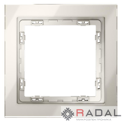 Рамка 1-м S70 стеклян. кашемир Voltum VLS110103