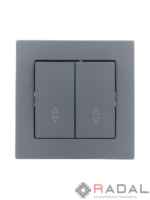 Переключатель проходной 2-кл. СП Vesna механизм графит LEZARD 742-3488-106