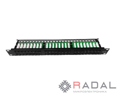 Патч-панель 19 1U кат.5E неэкранир. высокой плотности 48 порта RJ45 Krone IDC TOKOV ELECTRIC TKE-PP-5E-1U-48P-UTP