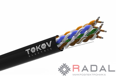 Кабель витая пара U/UTP 4х2х24 AWG кат.5E ССA PE TOKOV Light (м) TOKOV ELECTRIC TKL-C06-U42CCA-5E-305-OD