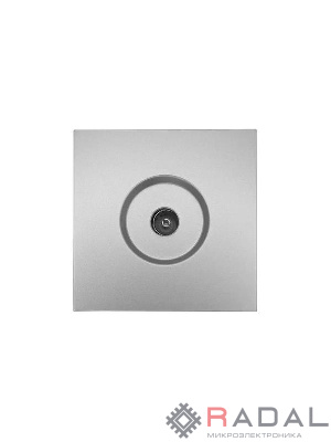 Розетка ТВ оконечная СП ZIMA IP20 сер. матов. LEZARD 704-7488-130