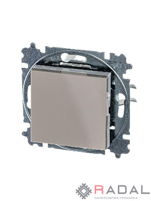 Переключатель 1-кл. СП Levit IP20 кофе макиато/бел. ABB 2CHH590645A6018