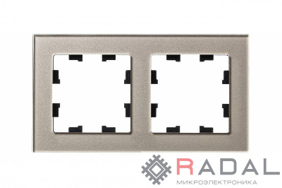 Рамка 2-м AtlasDesign Nature стекло шампань SchE ATN320502
