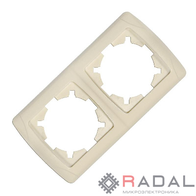 Рамка 2-м Маргарита горизонт. сл.кость (ivory) UNIversal МР002Г-I