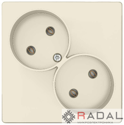 Розетка 2-м СП Simon24 16А IP20 2х2P без защ. шторок механизм сл. кость Simon 2450457-031