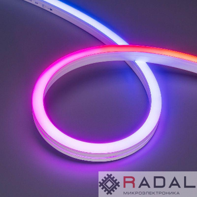 Лента светодиодная SPI MOONLIGHT-SIDE-B84-12x17mm 24V RGB-PX7 18Вт/м IP67 wire x2 герметичная силикон (уп.5м) Arlight 041014