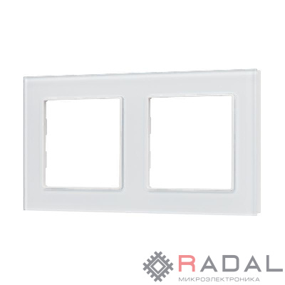 Рамка стеклянная FRM-GLARE-GS-2-WH Arlight 043796