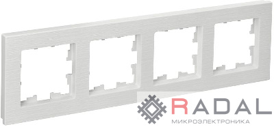 Рамка 4-м BRITE РУ-4-Бр бел. рифленый IEK BR-M42-51-K01