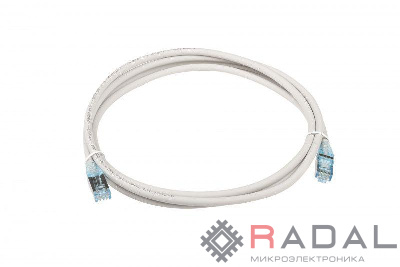 Патч-корд PC-LPM-STP-RJ45-RJ45-C6-2M-LSZH-GY F/UTP экран. кат.6 LSZH 2м сер. Hyperline 42375
