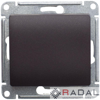 Механизм переключателя 1-кл. СП Glossa 10А IP20 (сх. 6) 10AX шоколад. SchE GSL000861