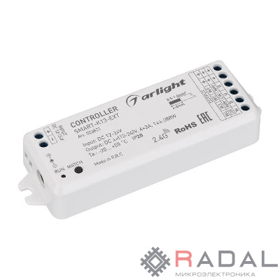 Контроллер SMART-K13-SYNC (12-24В 4х3А 2.4G) IP20 пластик Arlight 023821