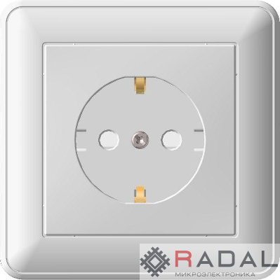 Розетка 1-м СП W59 16А IP20 с заземл. защ. шторки в сборе бел. SchE RS16-152-18