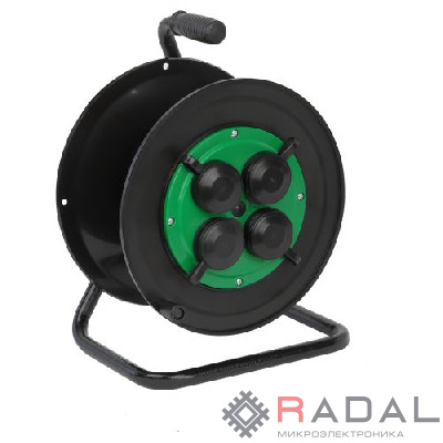 Катушка 4-м с заземл. IP44 RP-4e-IP44 для подключения провода с защ. крышками пластик. Эра Б0055423