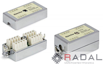 Адаптер CA-IDC-C5e-SH-F-WH (coupler) проходной Dual IDC экранир. кат. 5e 4 пары Hyperline 23534