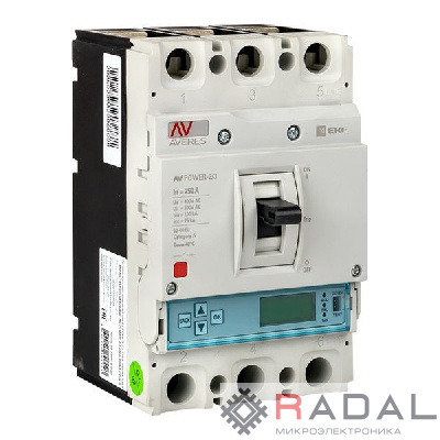 Выключатель автоматический 3п 250А 50кА AV POWER-2/3 ETU6.0 AVERES EKF mccb-23-250-6.0-av
