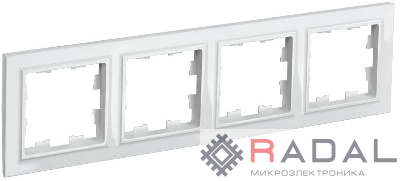 Рамка 4-м BRITE РУ-4-БрБ бел. IEK BR-M42-K01