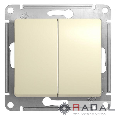 Механизм выключателя 2-кл. СП Glossa 10А IP20 (сх. 5) 10AX беж. SchE GSL000251