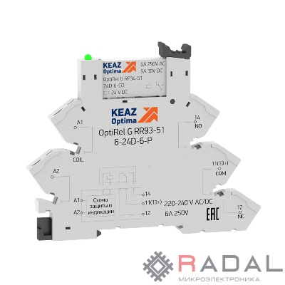 Модуль релейный OptiRel G RM38-61-24D-6-P-CO КЭАЗ 282948