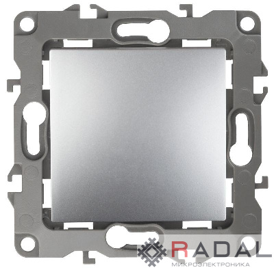 Механизм переключателя 1-кл. СП Эра12 10А IP20 12-1103-03 250В 10AX алюм. Эра Б0014641