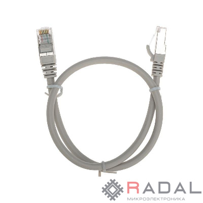Патч-корд F/UTP кат.6 RJ45-RJ45 26AWG LSZH 0.5м сер. Rexant 02-0210-05