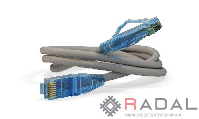 Патч-корд PC-LPM-UTP-RJ45-RJ45-C6-0.5M-LSZH-GY U/UTP кат.6 LSZH 0.5м сер. Hyperline 42235