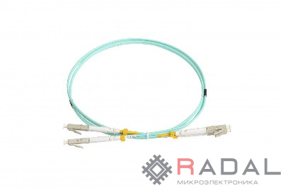 Патч-корд FC-D2-503-LC/PR-LC/PR-H-1M-LSZH-AQ волоконно-оптический (шнур) MM50/125(OM3) LC-LC duplex 10G/40G LSZH 1м Hyperline 34453