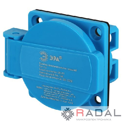 Розетка панельная СП R(PAN)-16-2P-PE-IP54 112 2Р+PЕ 16А 220В IP54 защ. крышка Эра Б0057937