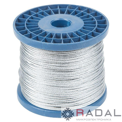 Трос стальной DIN 3055 (6х7) М3 (бобина 200 м) Rexant 09-5530