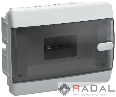 Корпус пластиковый ЩРВ-П-8 IP41 черн. прозр. дверь UNION Compact IEK UIC-KP12-V-08-41-K01
