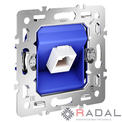 Розетка компьютерная S70 RJ45 кат.6 механизм Voltum VLS0601M