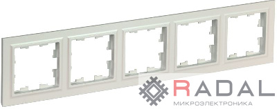 Рамка 5-м BRITE РУ-5-БрЖ жемчуж. IEK BR-M52-K36