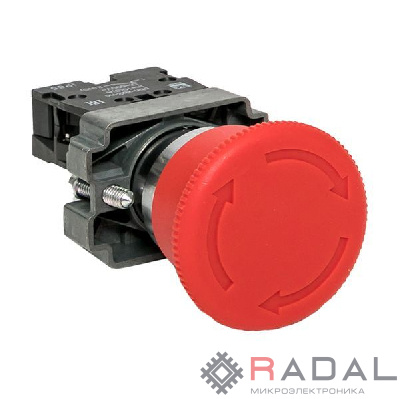 Кнопка "Грибок" BS542 NC IP65 поворотн. красн. PROxima EKF xb2-bs542-65