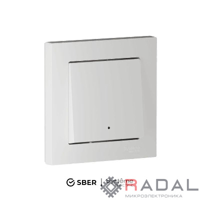 Выключатель 1-кл. AtlasDesign Smart 10А (сх. 1) L+N с подсветкой Zigbee механизм бел. SE ATN000113Z