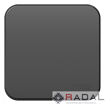 Выключатель 1-кл. ОП Blanca 10А IP20 (сх. 1) 250В с изолир. пластиной антрацит SchE BLNVA101016