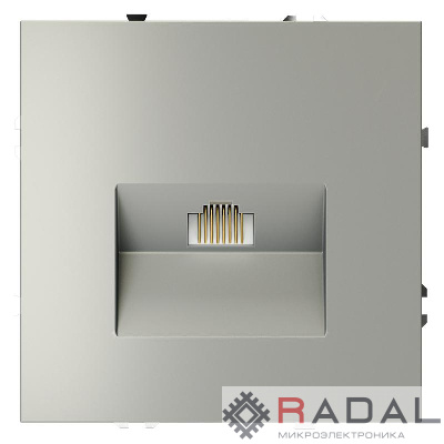 Розетка компьютерная 1-м СП S70 RJ45 кат.6 механизм сталь Voltum VLS060105