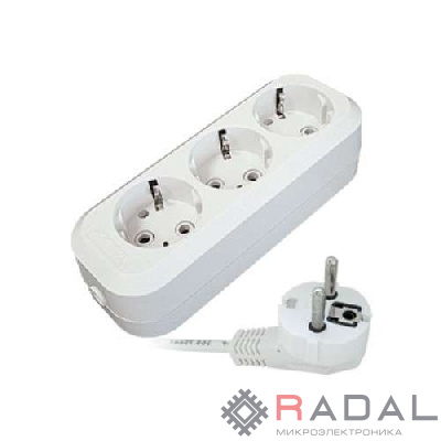 Удлинитель 3х10м с заземл. 10А IP20 E-303 АБС-пл. ПВС 3х1 UNIVersal 9631980
