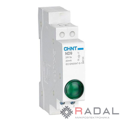 Индикатор ND9-1/y желт. AC/DC 230В (LED) (R) CHINT 594118