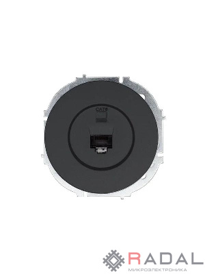 Розетка компьютерная СП OSEN RJ45 кат.6 механизм черн. бархат LEZARD 743-4288-140