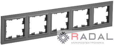 Рамка 5-м BRITE РУ-5-БрГ граф. IEK BR-M52-K53