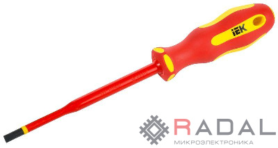 Отвертка диэлектрическая SLIM SL5.5х125 Т2 ARMA2L 5 IEK A2L5-SC31-T2-SL-55-125