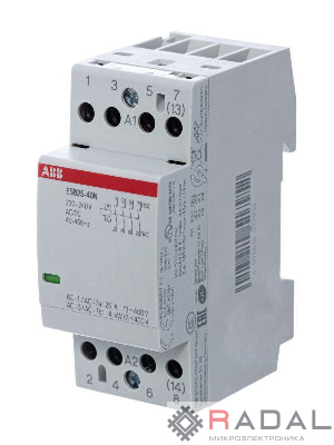 Контактор ESB25-40N-06 модульный (25А АС-1 4НО) катушка 230В AC/DC ABB 1SAE231111R0640