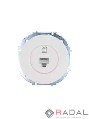 Розетка компьютерная СП OSEN RJ45 кат.6 механизм бел. LEZARD 743-0288-140