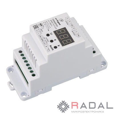 Конвертер SMART-K37-DMX (12-24В SPI DIN 2.4G) металл Arlight 028410